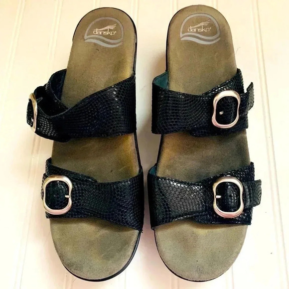 Dansko Sophie Black Moray Sandals - Picture 6 of 8